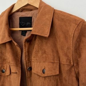 Faux Suede Camel Color Jacket EUC Large